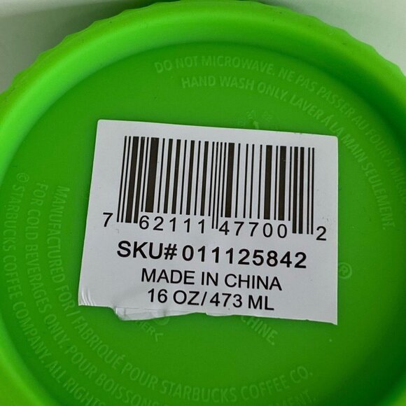 Starbucks Neon Green Tumbler Fall 2021 Grande 16 oz Studded Cold Cup NEW - Picture 6 of 6